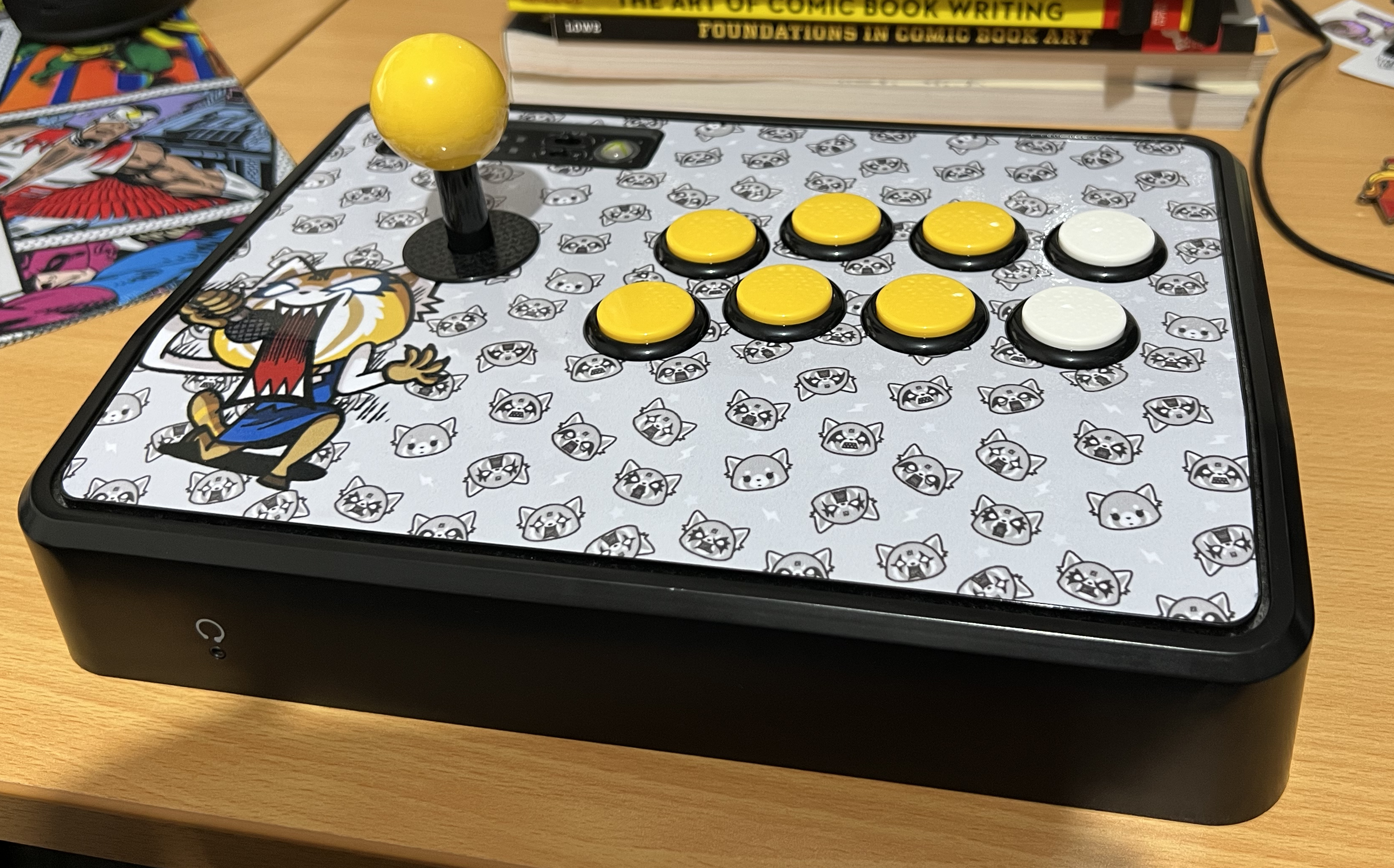 The finish fight stick with new art and matching buttons