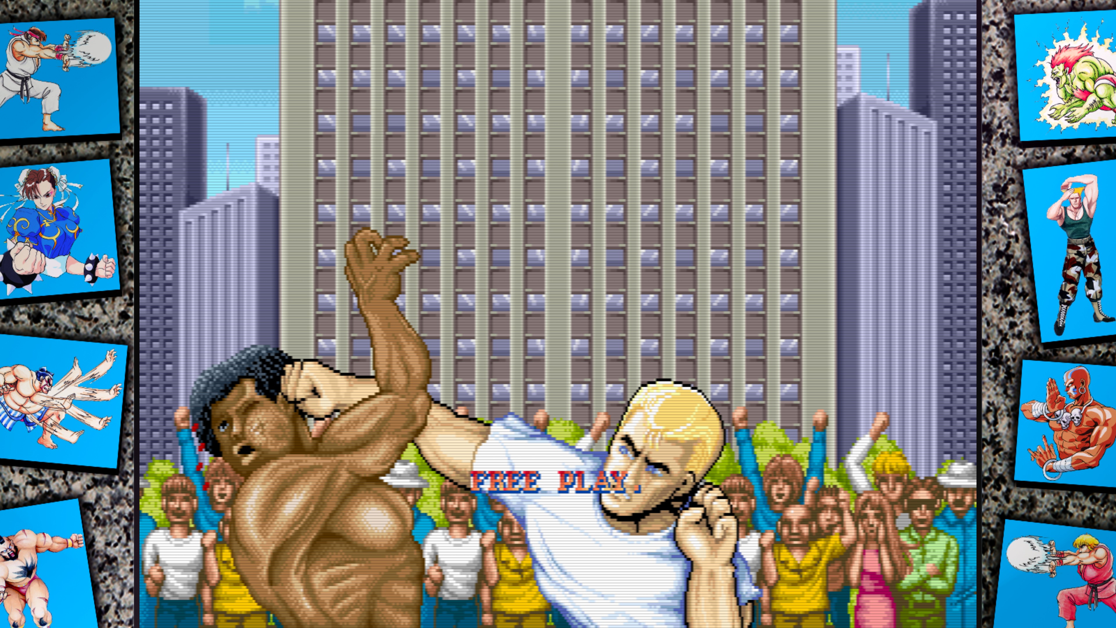 The Street Fighter II attract screen